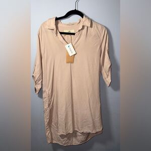 Thread & Supply Tunic Flowy Top in Smoke Rose Size Medium NWT